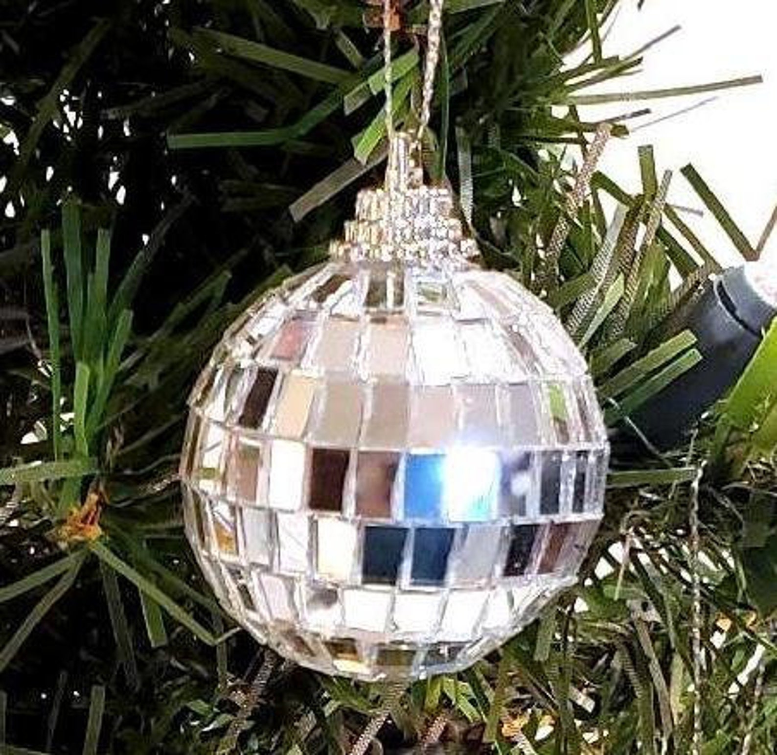 1 1/2 Inch Set/6 Mini Disco Balls Small Disco Balls Silver Etsy