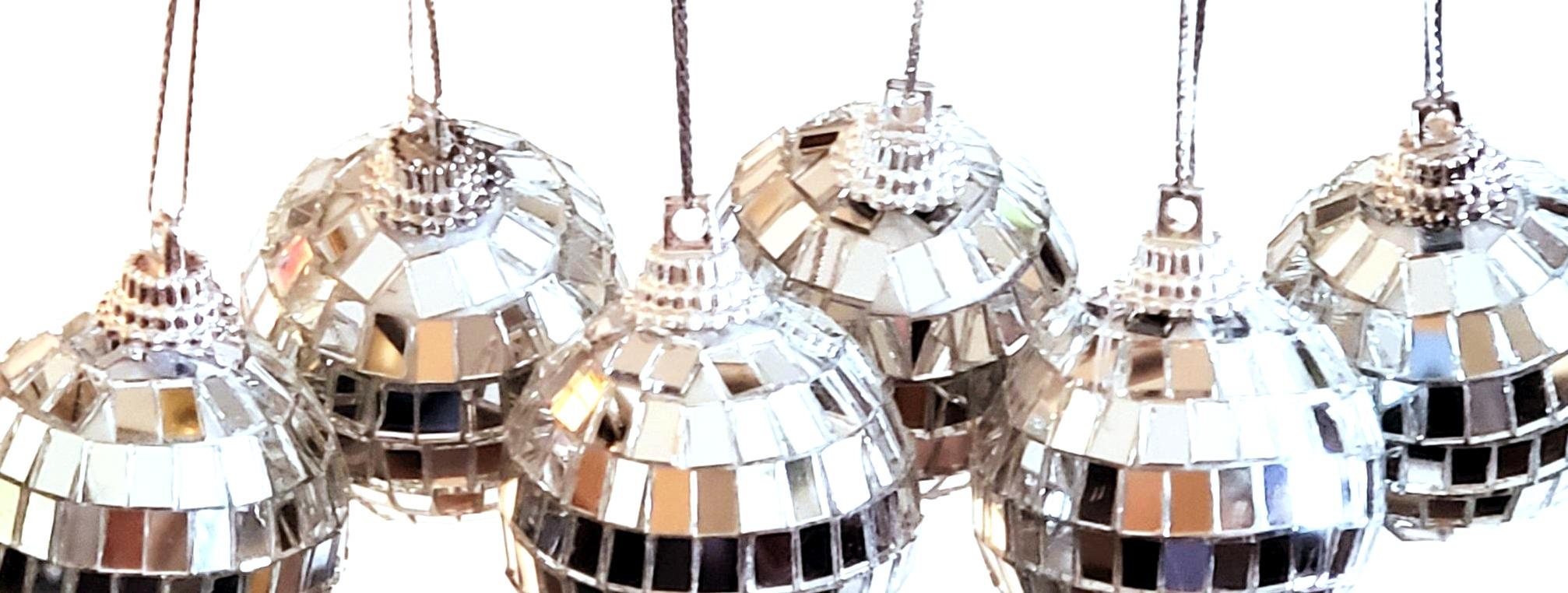 Six 1 1/2 Inch Mini Disco Balls Small Disco Balls Silver Etsy