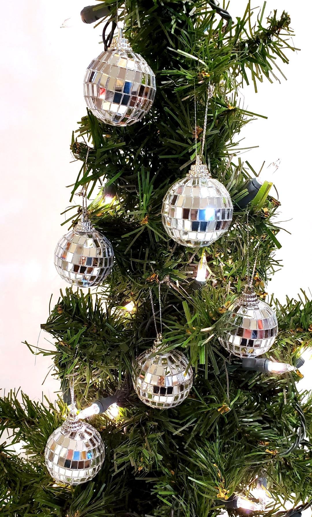 Six 1 1/2 Inch Mini Disco Balls Small Disco Balls Silver Etsy