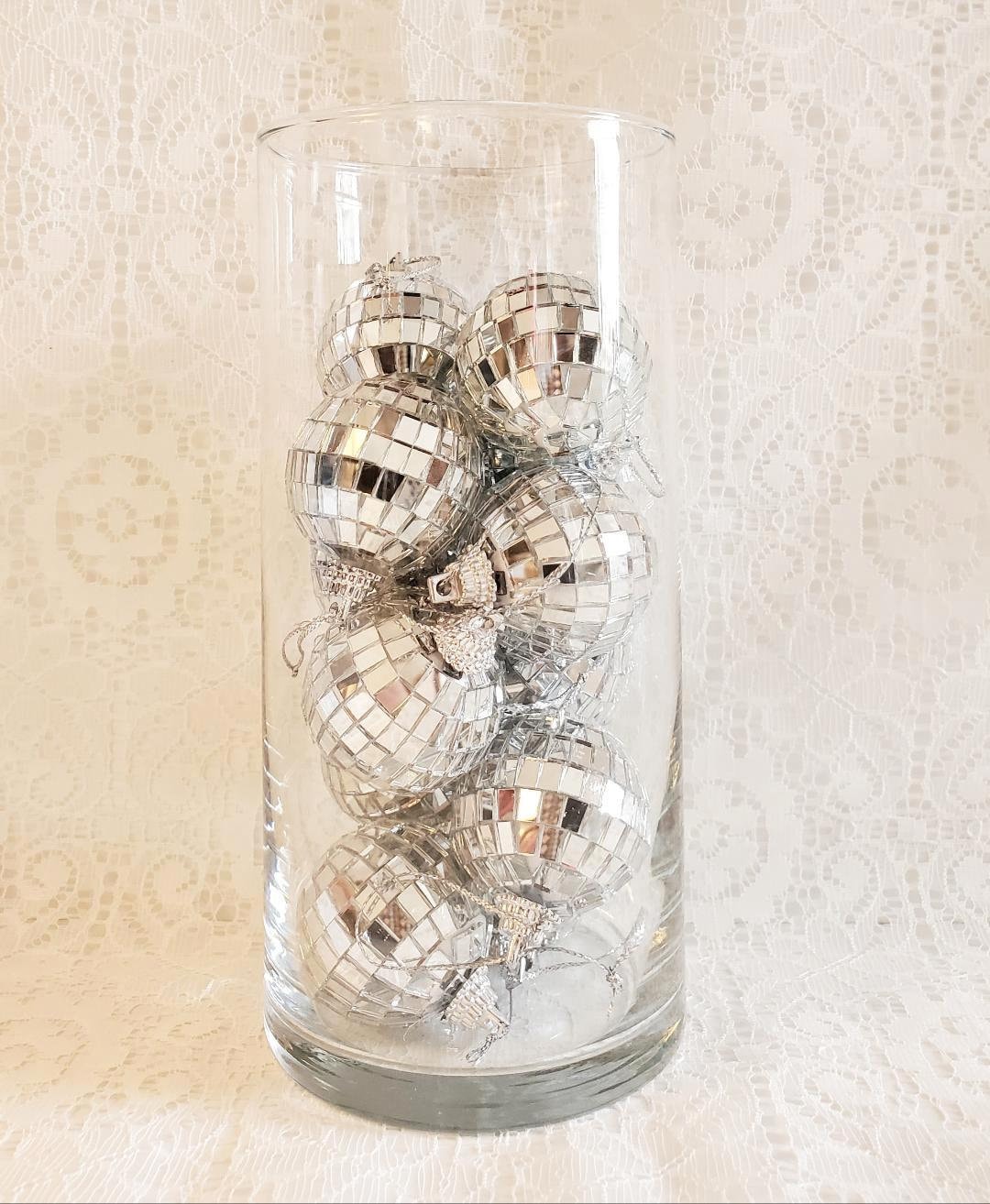 Six 1 1/2 Inch Mini Disco Balls Small Disco Balls Silver Etsy