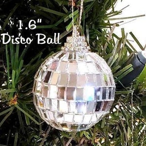 1.6" Disco Balls for Car Mirror Hanger, Keychain, Earrings, Parties, Wedding, Small Cake Topper, Gift Topper, Parties, Tree Ornament