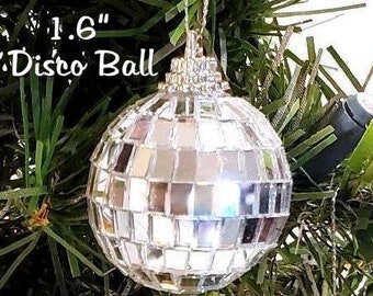 1.6" Disco Balls for Car Mirror Hanger, Keychain, Earrings, Parties, Wedding, Small Cake Topper, Gift Topper, Parties, Tree Ornament