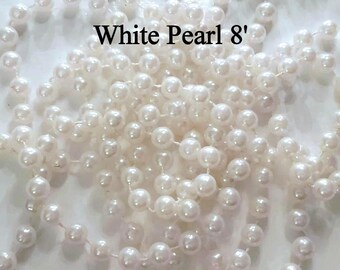 Faceted 48" Bead Garland~Color is Clear~ 30% Lead Crystal 