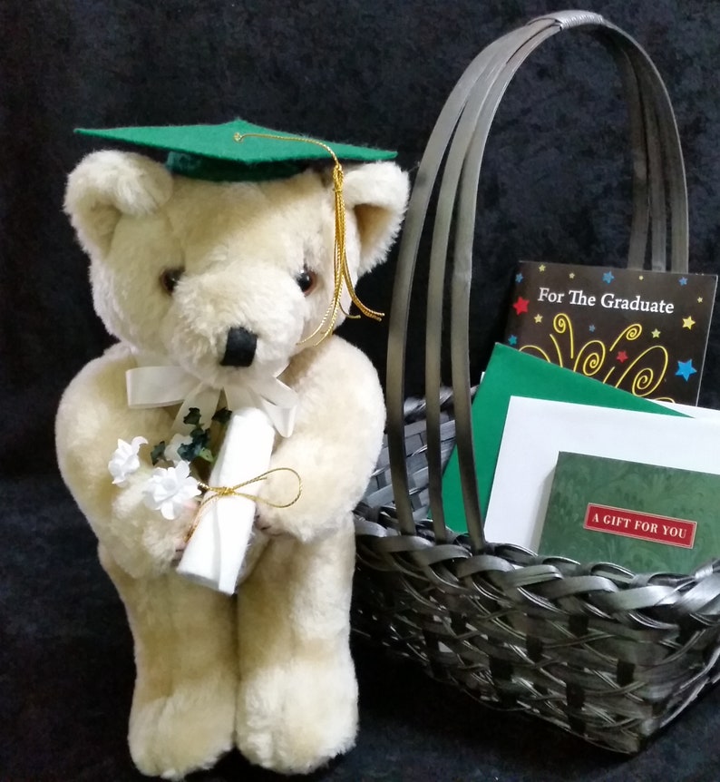 Graduation Teddy Bear MSU Grad. Teddy Bear Green and White | Etsy