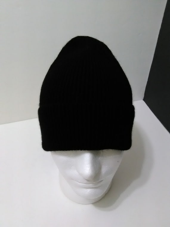 Mens Cashmere Beanie Black Cashmere Beanie Hat with optional Etsy