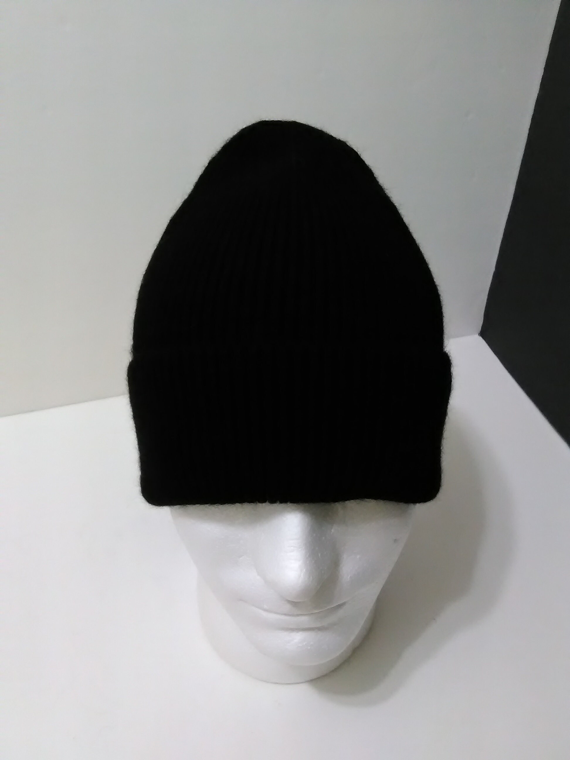 Mens Cashmere Beanie Black Cashmere Beanie Hat with optional Etsy