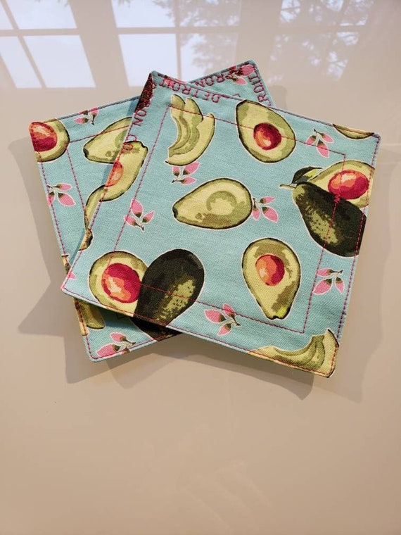Cocktail Napkins, Set of 2, Cotton, 6 X 6 inches