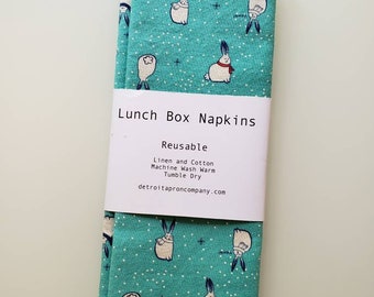 Lunchbox Napkins, 10 x 10 inches,  Set of 2