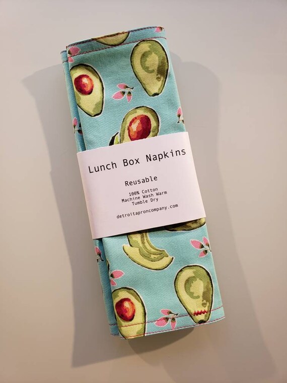 Lunchbox Napkins, Set of 2, Cotton, 10 x 10 inches