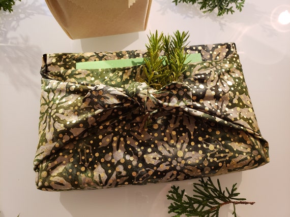 Cotton Furoshiki Wrap, Quantity of 1, 30 x 30 inches