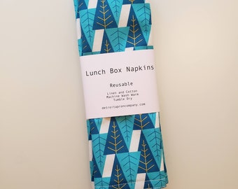 Lunch box napkins, Trees, Set of 2, 10 x 10 inches