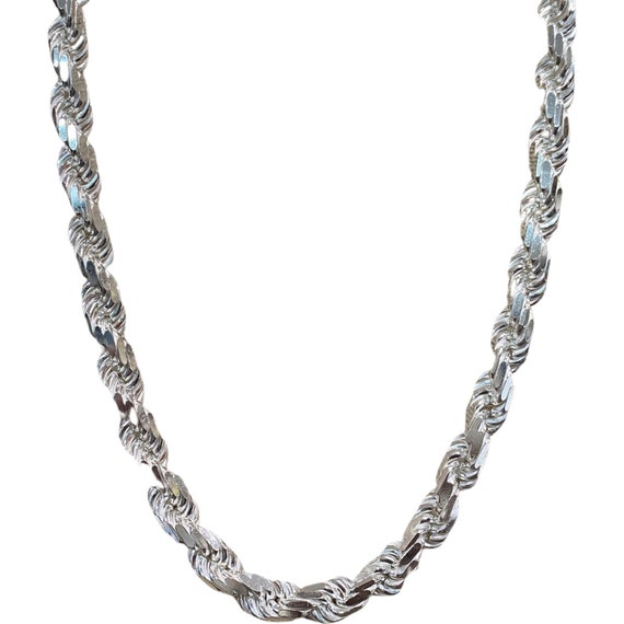 Sterling Silver Rope Chain 10 MM Etsy Australia