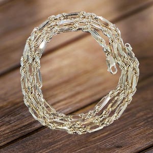 Gold Plated Sterling Silver 925, Milano Rope Chain 5mm, 24”