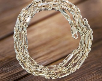 Gold Plated Sterling Silver 925, Milano Rope Chain 5mm, 24”
