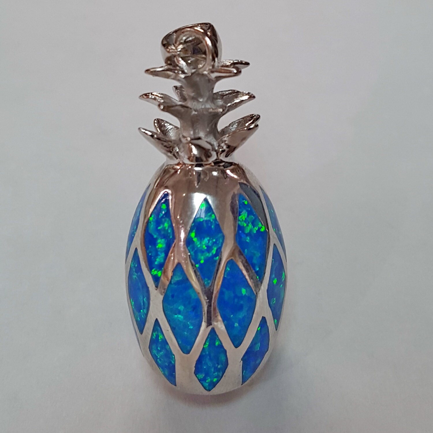 Sterling Silver 925 Pineapple Opal pendant large size Etsy