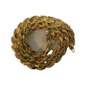 8 MM diamond-cut Rope chain gold plated sterling silver 925.
