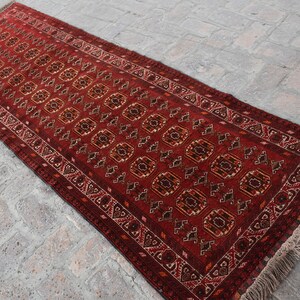 2&#39;11 x 9&#39;1 Feet, Fine quality vintage handmade afghan tribal waziri runner rug, Hand knotted 100% wool rug, Afghan rug, Vintage rug, Runner