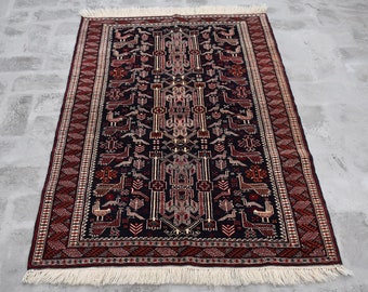 ラグ・カーペット Baluch rug#3 Vintage Baluch Oriental Rug 3'1” X 5'2” #8082 - Etsy