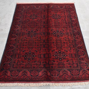 3&#39;3 x 5 Ft, Stunning handmade vintage afghan turkmen khal muhammadi rug, 100% wool small rug, Afghan rug, Vintage rug, Oriental rug, Rug 3x5