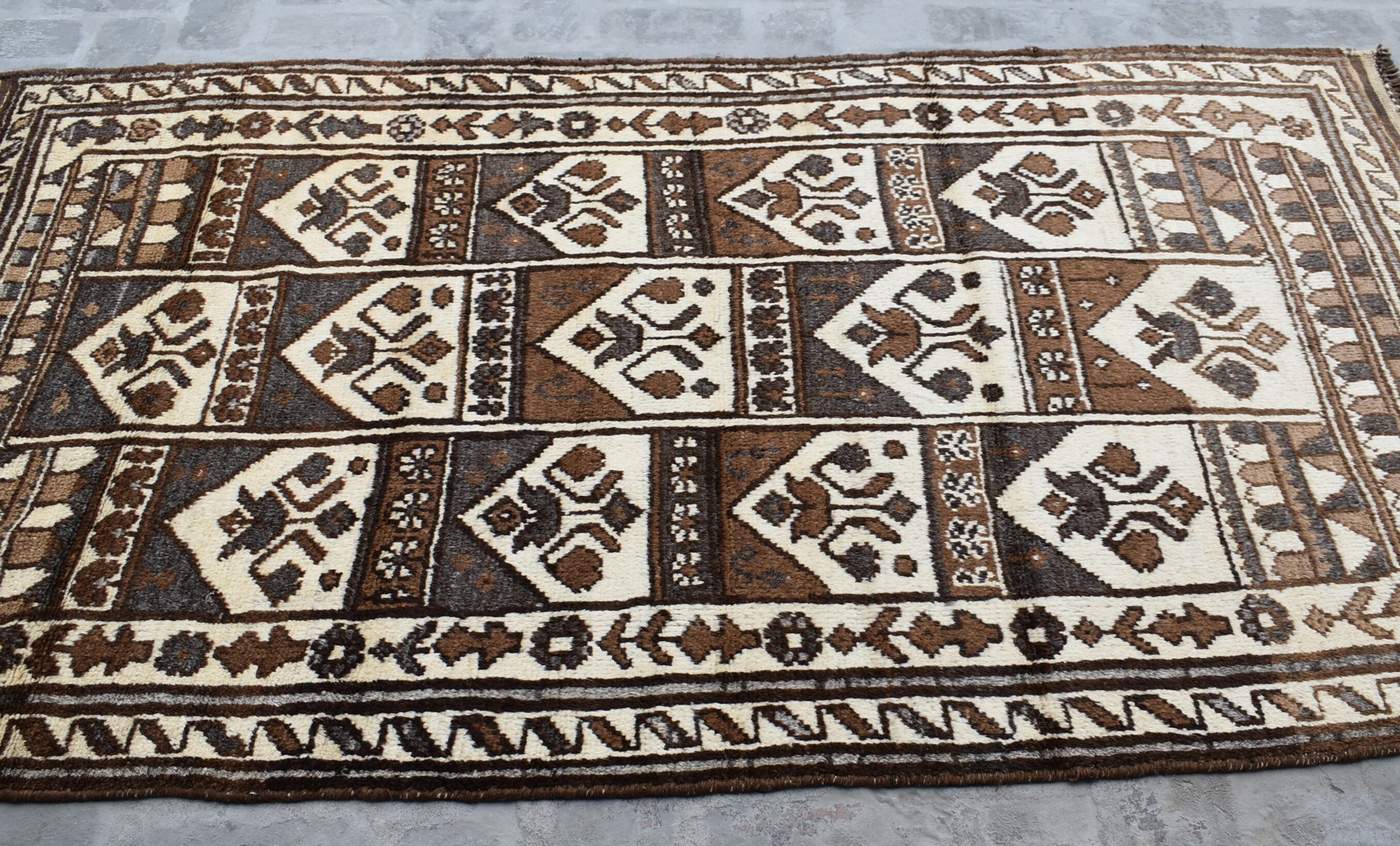 5x7 Vintage Afghan Baluch Taimani Rug, Handmade Wool Area Rug - Etsy