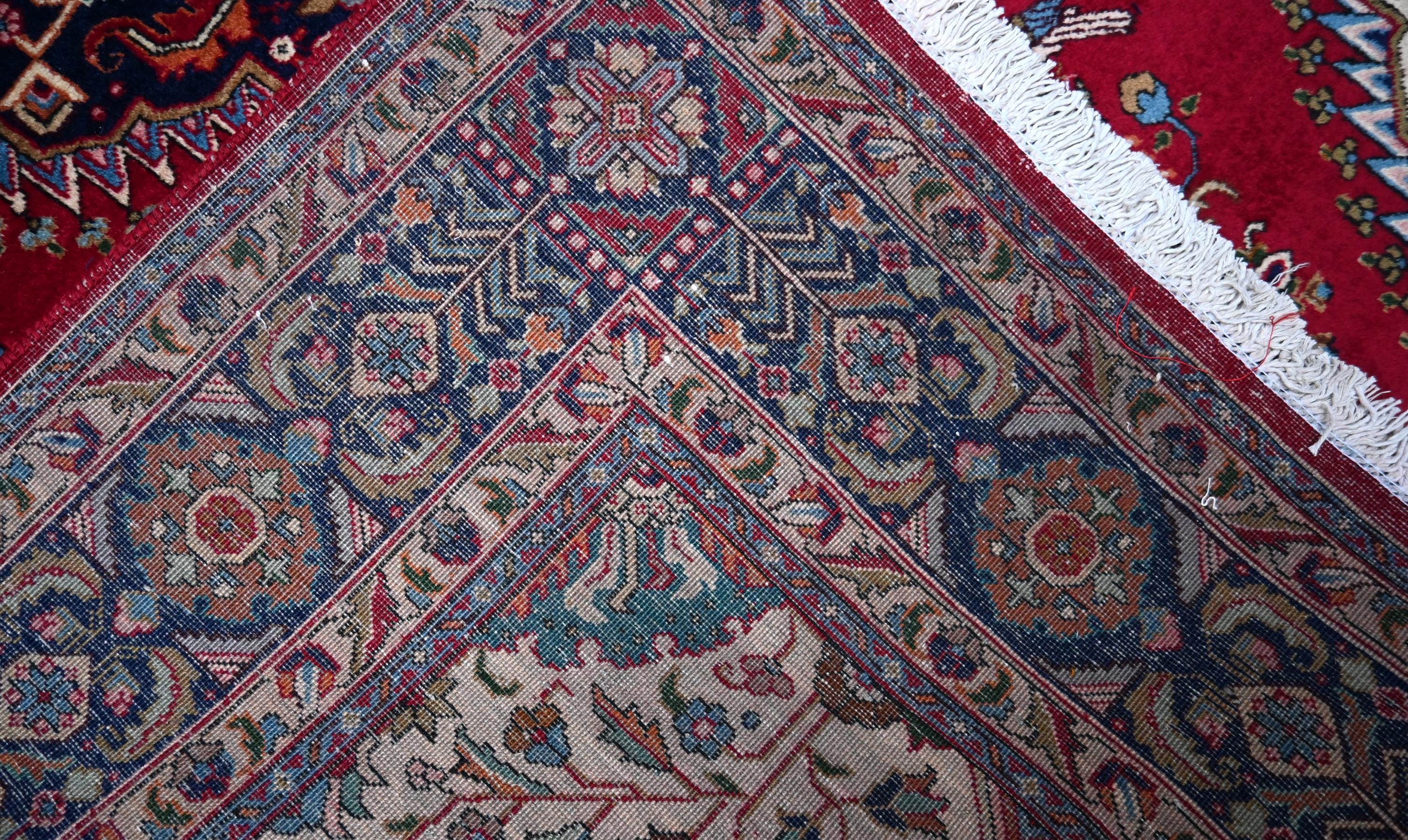 7x10 Turkish Vintage Wool Rug, Handmade Red Medallion Rug - Etsy