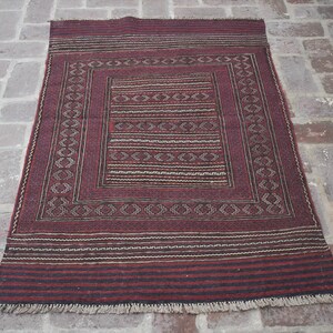 3&#39;1 x 4&#39;10 Ft, Stunning handmade vintage afghan tribal qalaino kilim rug, 100% wool small rug, Afghan rug, Vintage rug, Turkish rug, 3x5 rug