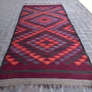 4&#39;7 x 11&#39;8 Ft, Vintage stunning handmade afghan tribal maldari kilim rug, Hand woven kilim rug, Afghan rug, Vintage rug, Turkish kilim, Rug