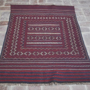 3&#39;3 x 5&#39;1 Ft, Beautiful handmade vintage afghan tribal qalaino kilim rug, 100% wool small rug, Afghan rug, Vintage rug, Turkish rug, 3x5 rug