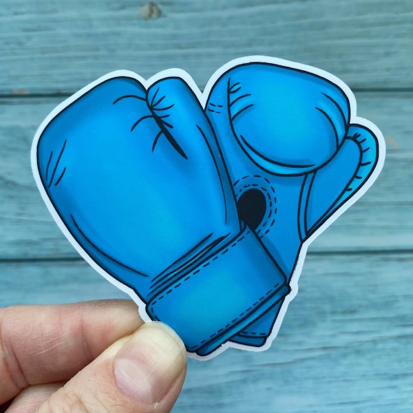 Sticker | Boxing Gloves Sticker Art, kickboxing sticker, boxer gift, boxing art, workout sticker, laminated sticker, water resistant