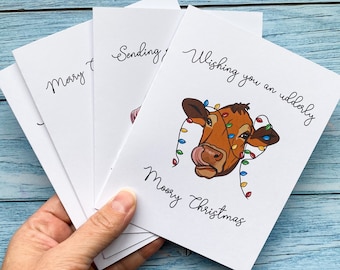 4 pack Funny Christmas Card | 4 Christmas card bundle, Christmas cards for friends, Christmas pun cards, humorous Christmas cards