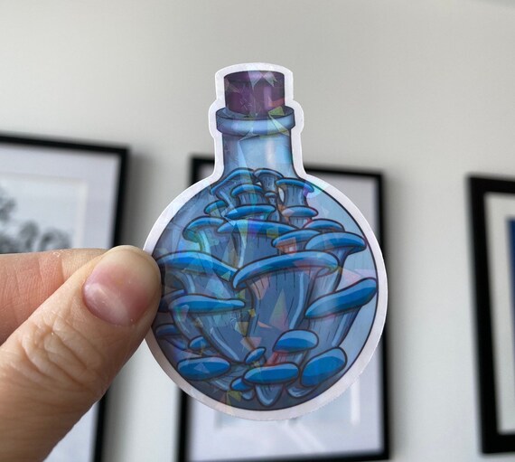 Sticker | Potion Bottle Sticker Art, mushroom sticker, dark academia sticker, witch art, goth art, goth aesthetic sticker, witchy sticker