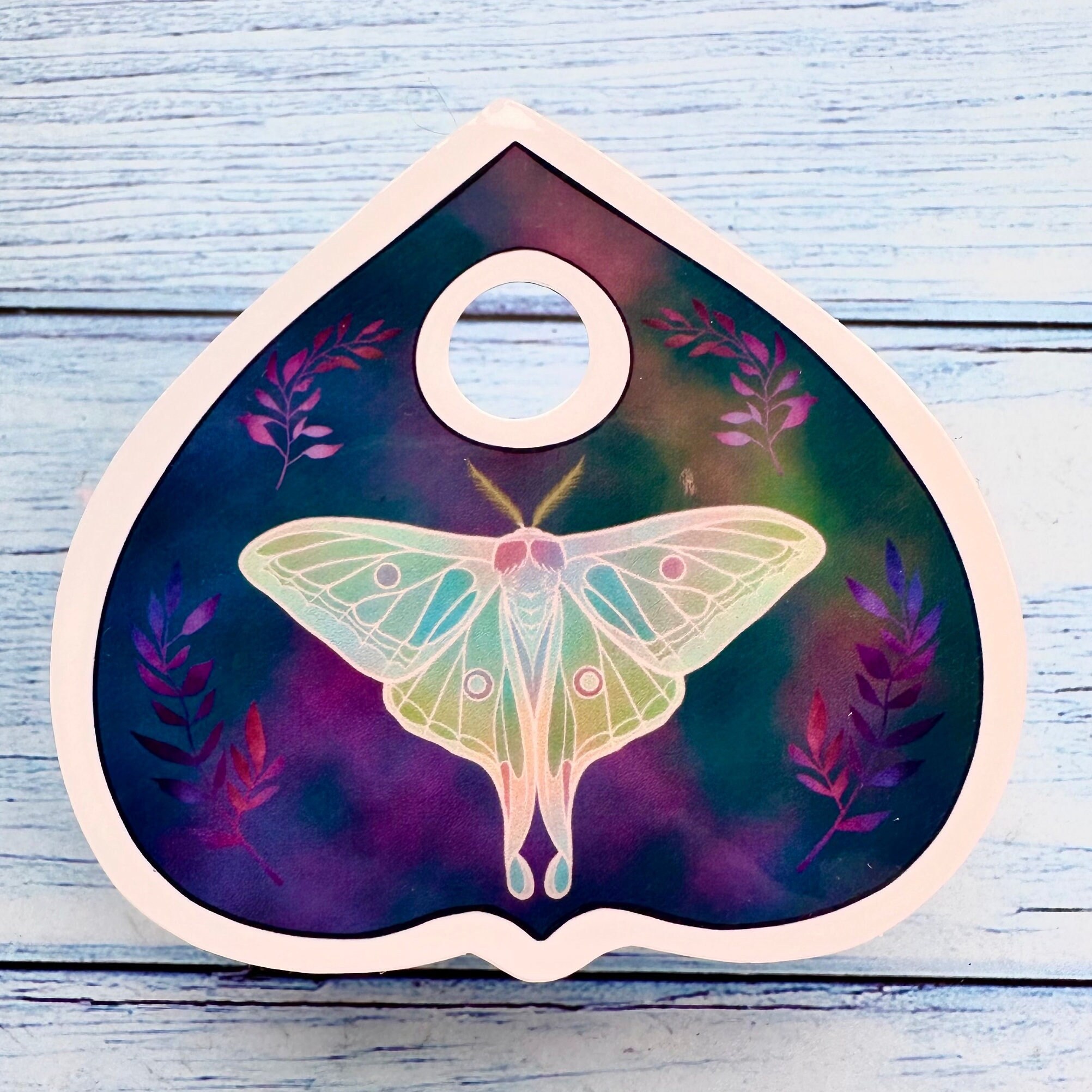 Sticker | Luna Moth Planchette Sticker, Witchy Sticker, Gift for ...