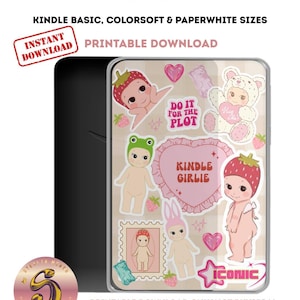 Sonny Angel-inspirerat Kindle-fodral, infoga UTSKRIFTSBAR FIL - endast digital fil redo att skrivas ut