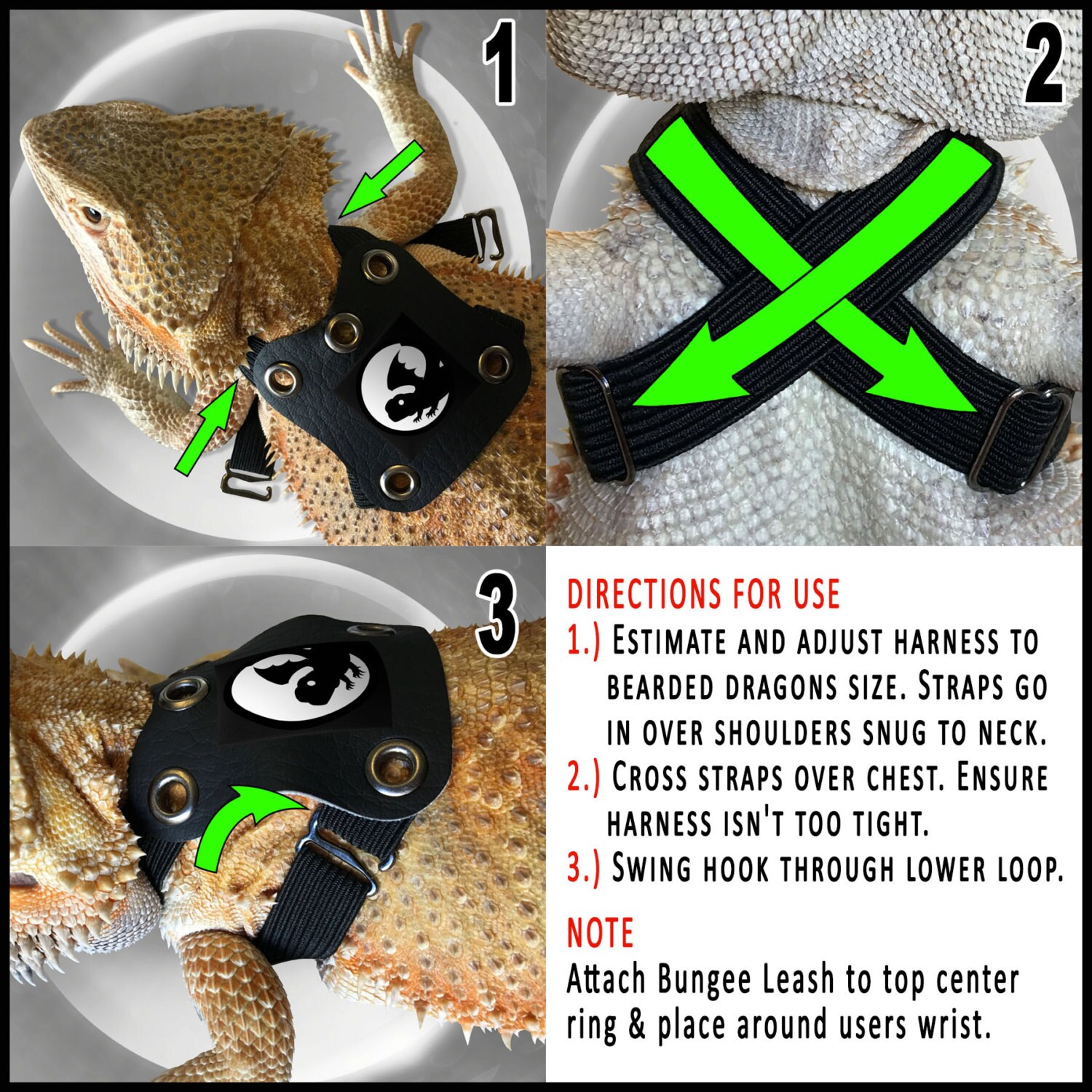 Adjustable Harness and Bungee Leash Etsy