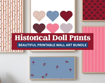 Historical Doll Wall Art Prints Bundle | Printable 90s-Inspired Room Decor