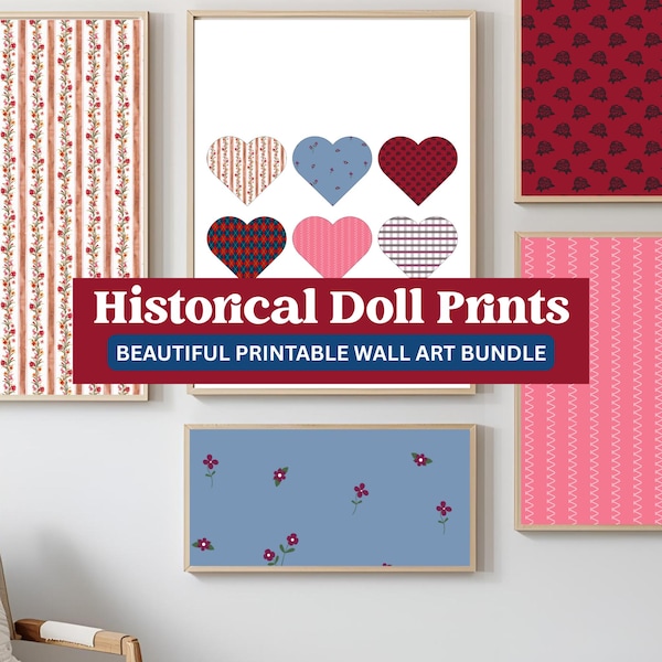 Historical Doll Wall Art Prints Bundle | Printable 90s-Inspired Room Decor