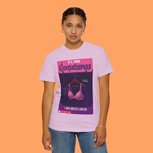 Spooky Goosebumps Breast Cancer Survivor T-Shirt: 90s Nostalgia Gift