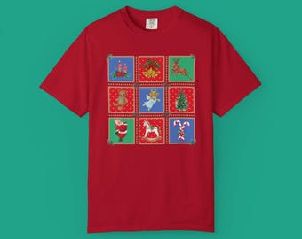 Retro 90-tals jul-T-shirt | Grandmacore nostalgisk jul-T-shirt