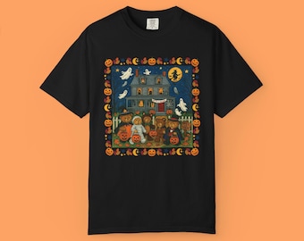 Vintage Halloween Comfort Colors Tee | Spooky Grandmacore Bear Shirt