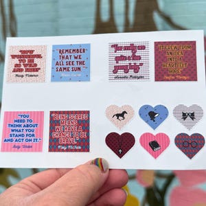 Hojas de pegatinas de muñecas American Girl / Pegatinas para álbumes de recortes / Pegatinas para manualidades / Accesorios para planificadores / Pegatinas decorativas / Nostalgia de los años 90