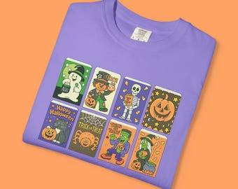 Retro Halloween T-Shirt | Vintage Candy Bag Graphic, Comfort Colors Tee