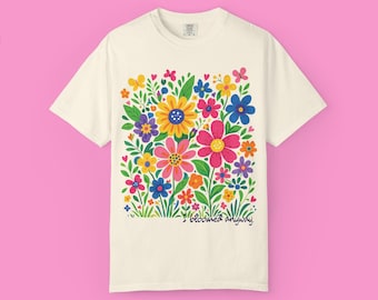 Floral Survivor Shirt | Comfort Colors Mental Health Healing Tee
