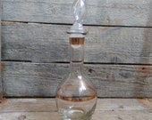 Small glass decanter,Soviet Vintage decanter,Collectible ,Vodka decanter ,whiskey decanter