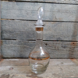 Small glass decanter, Vintage decanter, Collectible glass, Vodka decanter, whiskey decanter