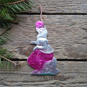 Fox X-mas Ornament, Colobok Cardboard ornament, Paper, New Year, Vintage Christmas Tree toy, Antique Xmas Ornament, Christmas Decor