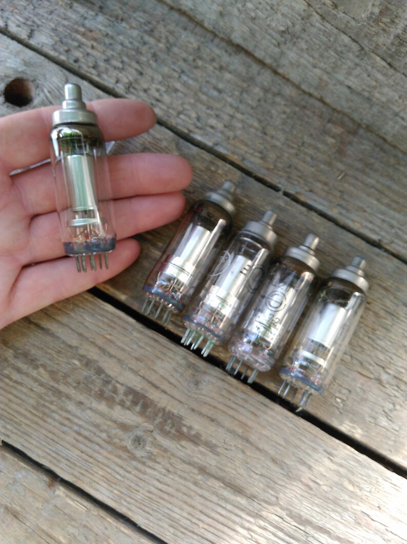 2.7 7 Cm. Set of 5 Vintage Vacuum Tubes Tv Electron Etsy