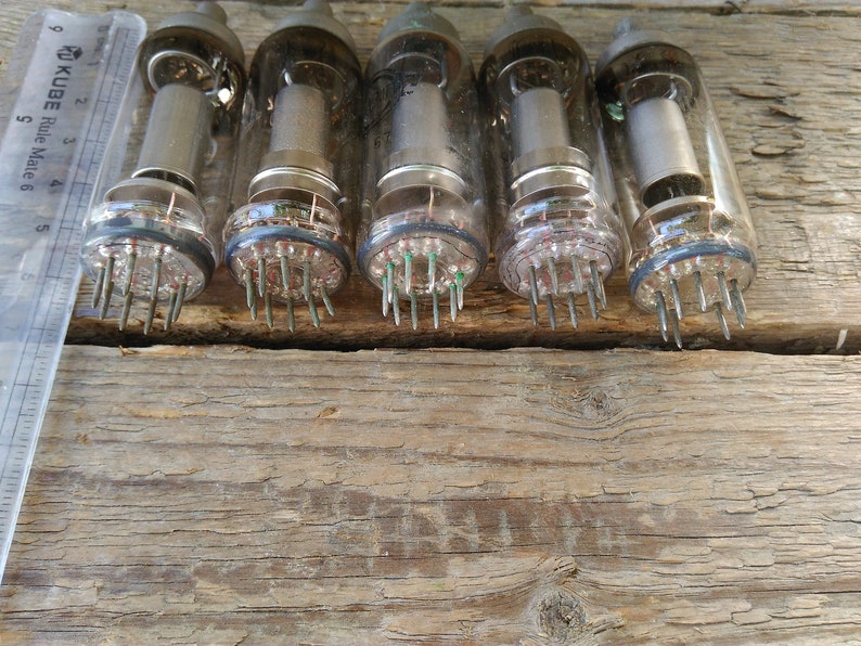 2.7 7 Cm. Set of 5 Vintage Vacuum Tubes Tv Electron Etsy