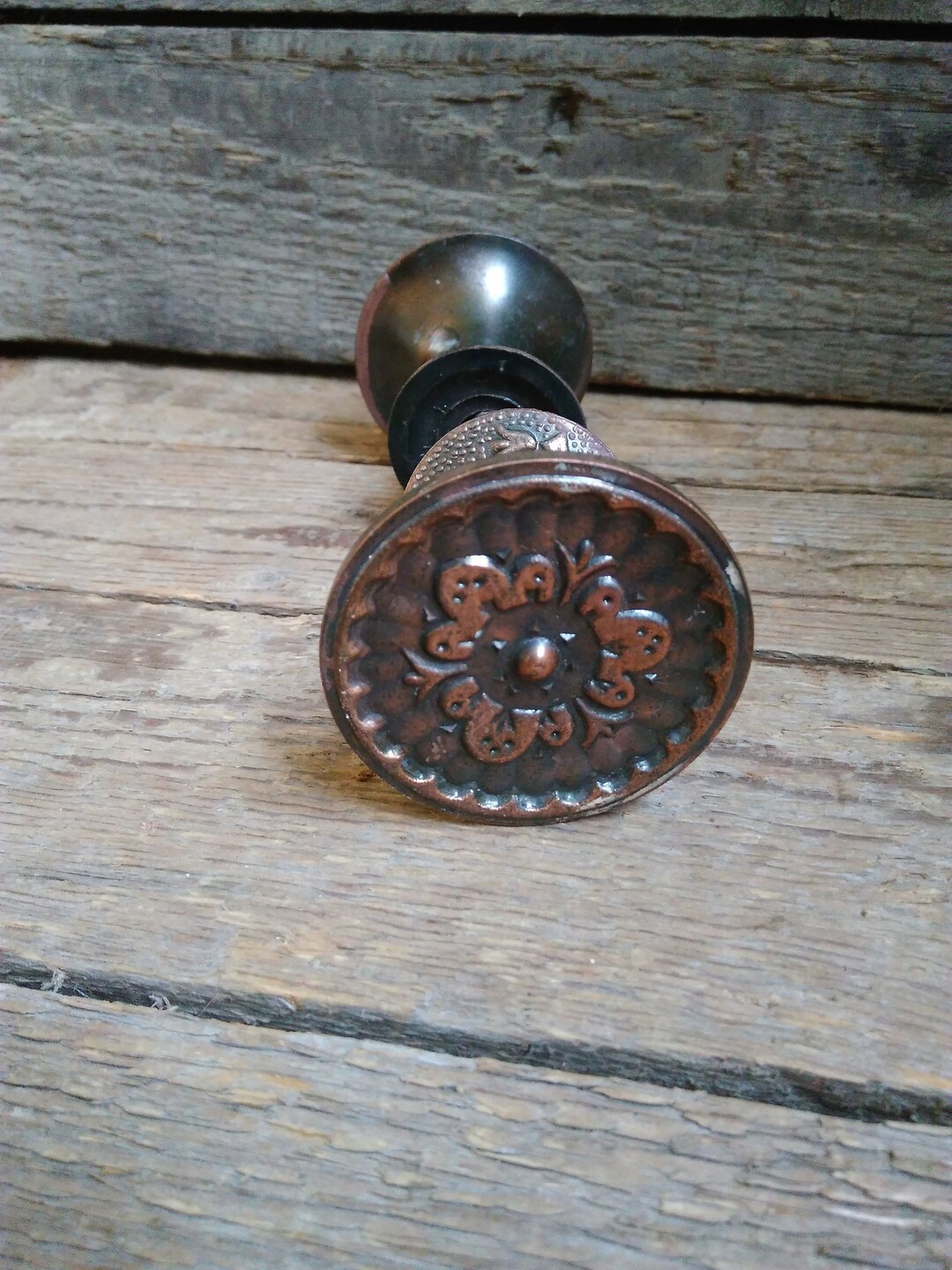 Vintage Flower Door Handles, Metal Door Handle, Used Door Knob, Vintage Door Knob, Vintage Door