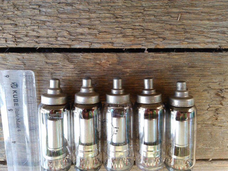 2.7 7 Cm. Set of 5 Vintage Vacuum Tubes Tv Electron Etsy