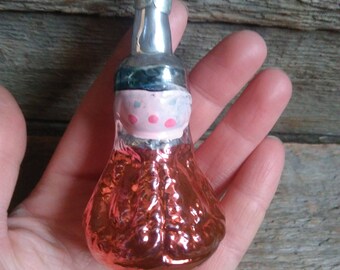 Soviet Vintage Christmas tree decoration,Girl,Snow-Maiden,Snegurochka,Glass Ornament,Christmas decoration,Soviet New Year,Made in USSR,1970s